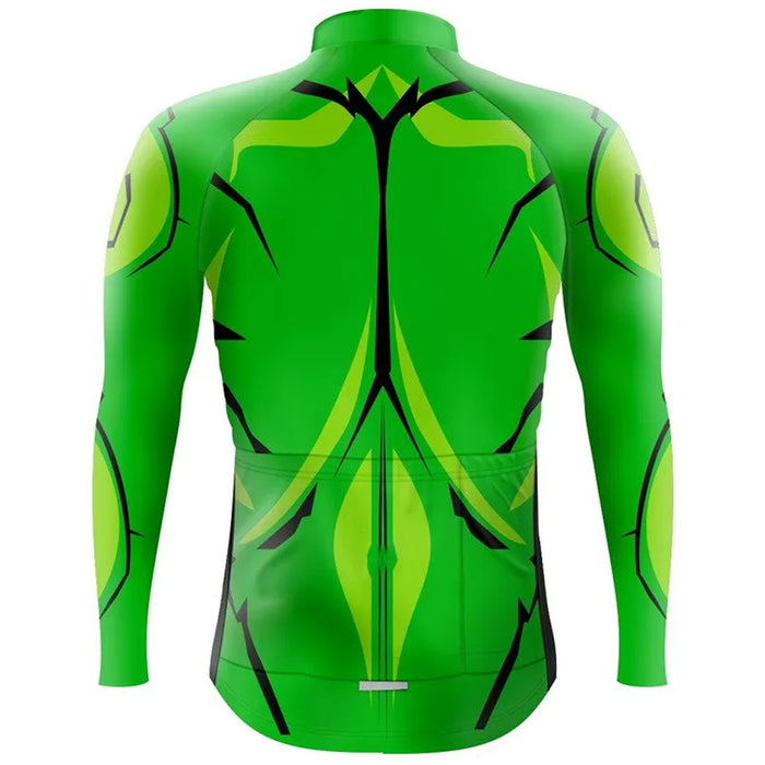 Customized Hulk Long Sleeve Cycling Jersey for Men