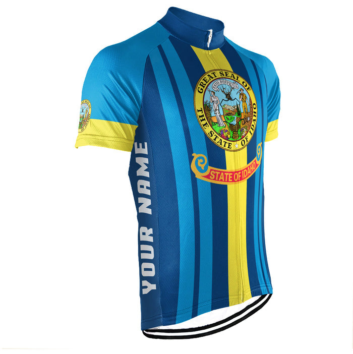 Customized Idaho Short Sleeve Cycling Jersey for Men