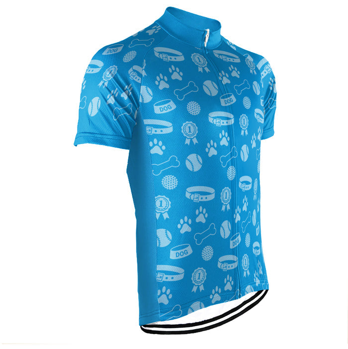 Customized Image Dog Short Sleeve Cycling Jersey for Men- Personalized Gift