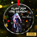 Customized Image Plan For The Season Personalized Custom Circle Glass Ornament
