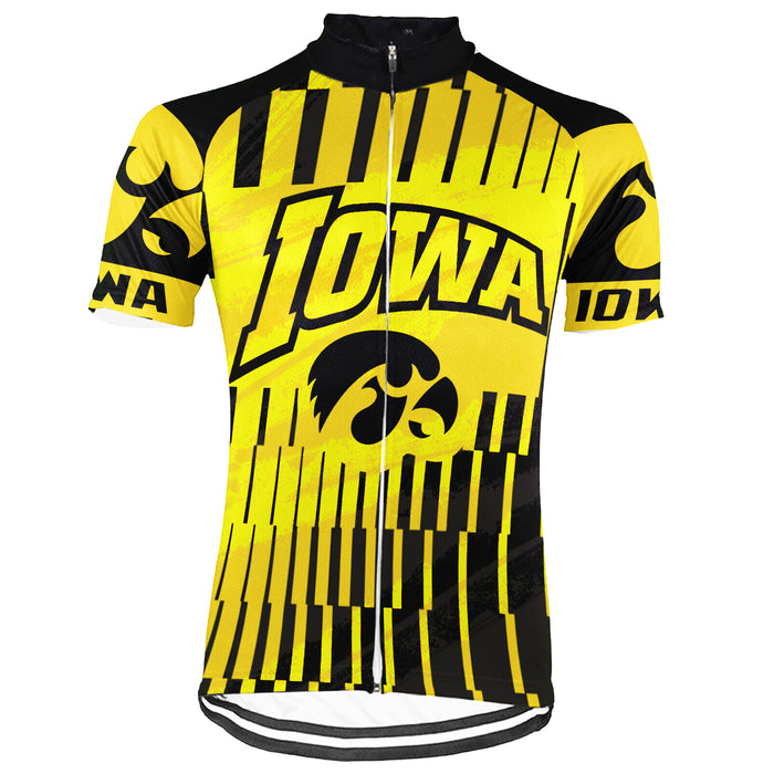 Customized Iowa Hawkeyes Short Sleeve Cycling Jersey for Men and Women