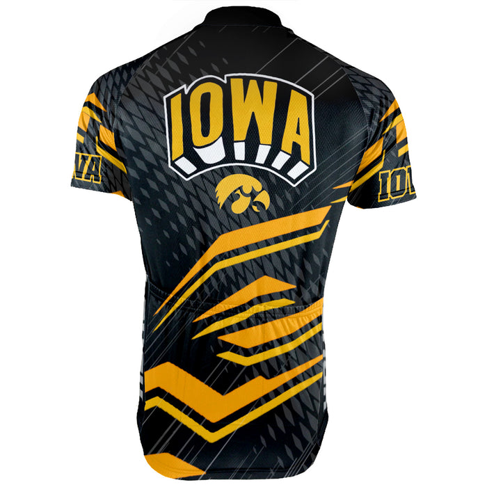 Customized Iowa Hawkeyes Short Sleeve Cycling Jersey for Men and Women