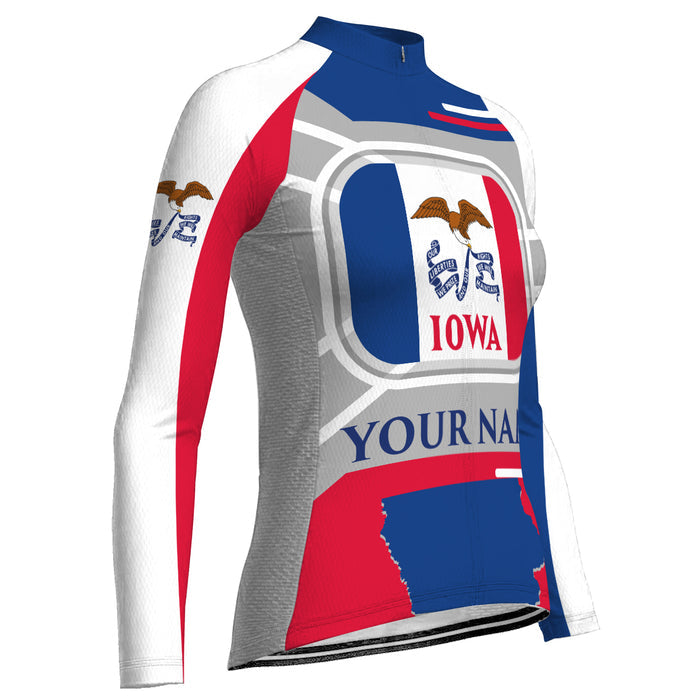 Customized Iowa Long Sleeve Cycling Jersey for Women