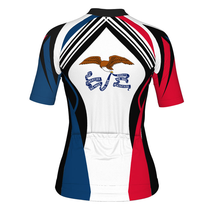 Customized Iowa Short Sleeve Cycling Jersey For Women