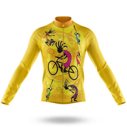 Customized Kokopelli Long Sleeve Cycling Jersey for Men