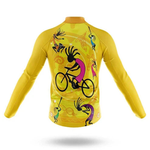 Customized Kokopelli Long Sleeve Cycling Jersey for Men