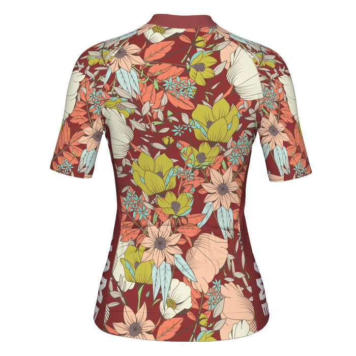 Customized Name Wildflower Ride | Women's Short Sleeve Cycling Jersey