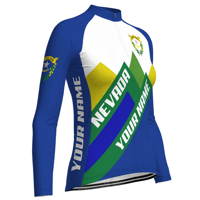 Customized Nevada Long Sleeve Cycling Jersey for Women