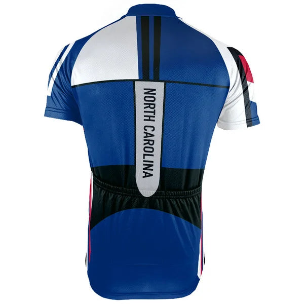 Customized North Carolina Short Sleeve Cycling Jersey for Men