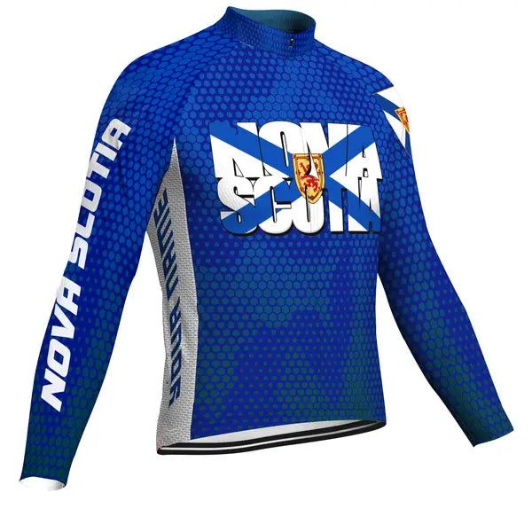 Customized Nova Scotia Long Sleeve Cycling Jersey for Men