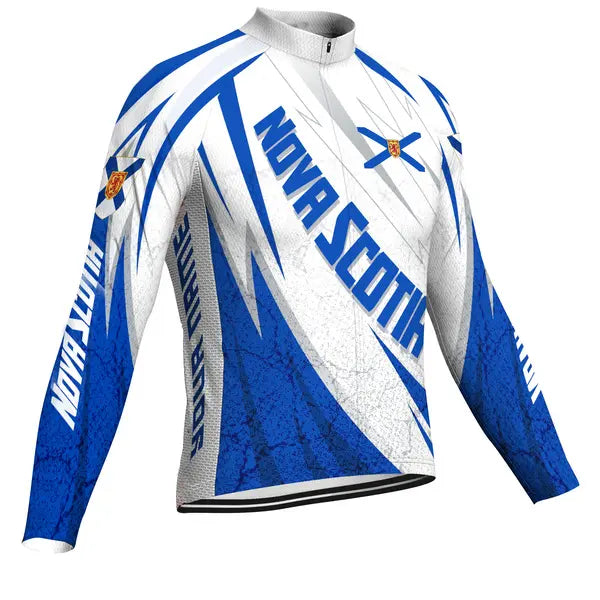 Customized Nova Scotia Long Sleeve Cycling Jersey for Men