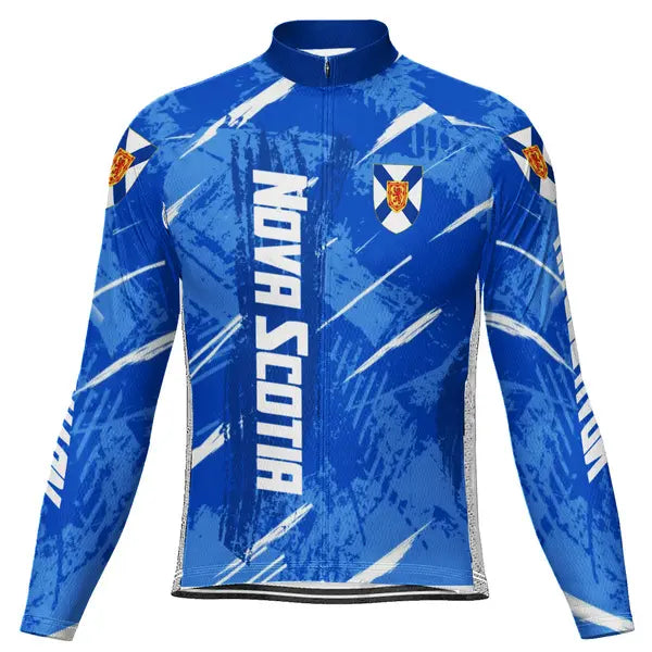 Customized Nova Scotia Long Sleeve Cycling Jersey for Men