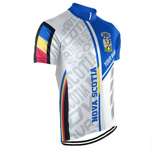 Customized Nova Scotia Short Sleeve Cycling Jersey for Men