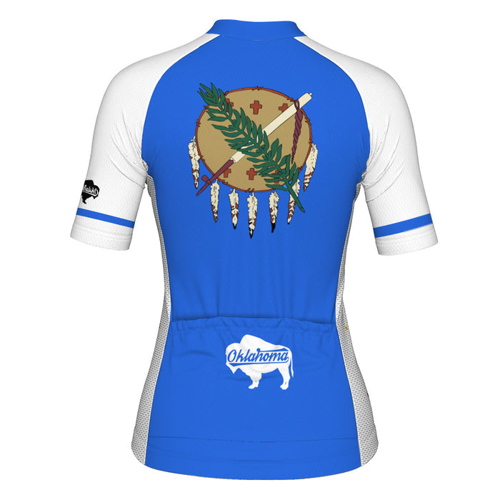 Customized Oklahoma Short Sleeve Cycling Jersey for Women