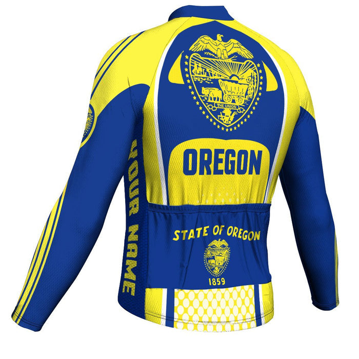 Customized Oregon Winter Thermal Fleece Long Sleeve For Men