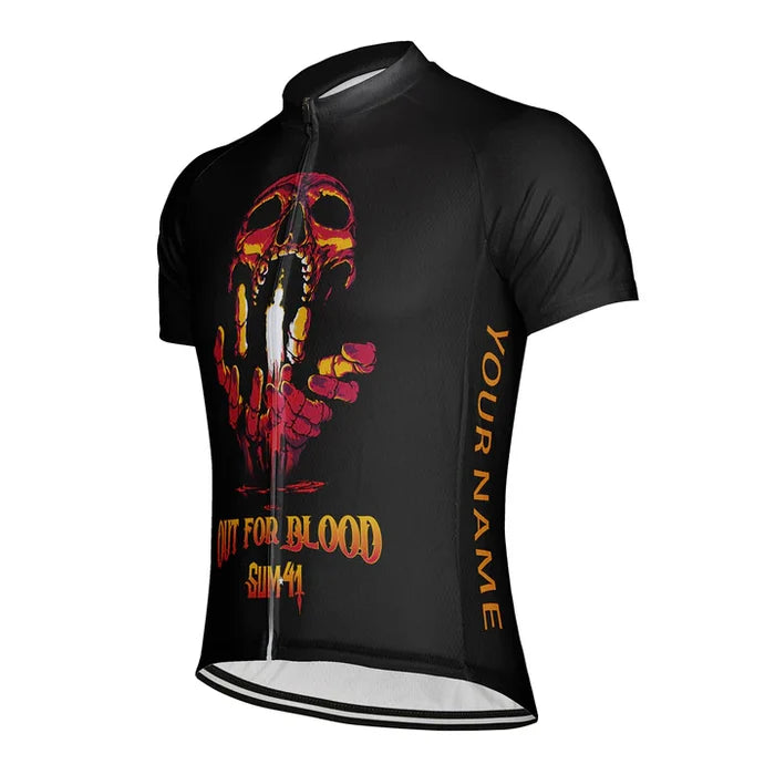 Customized Out For Blood Cycling Jersey Short Sleeve