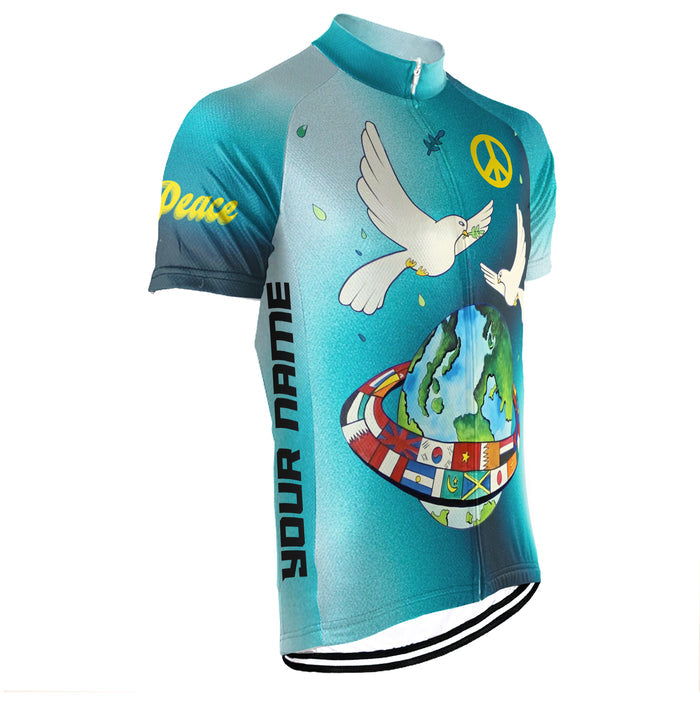 Customized PEACE Short Sleeve Cycling Jersey For Men and Women