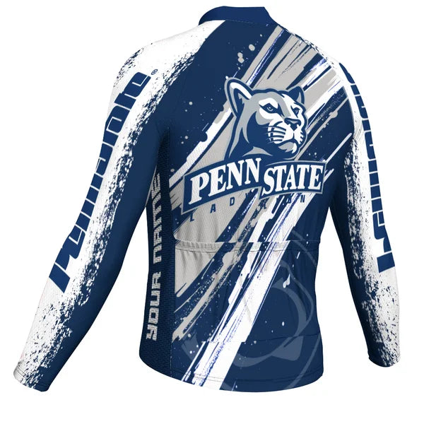 Customized PENN STATE Long Sleeve Cycling Jersey For Men