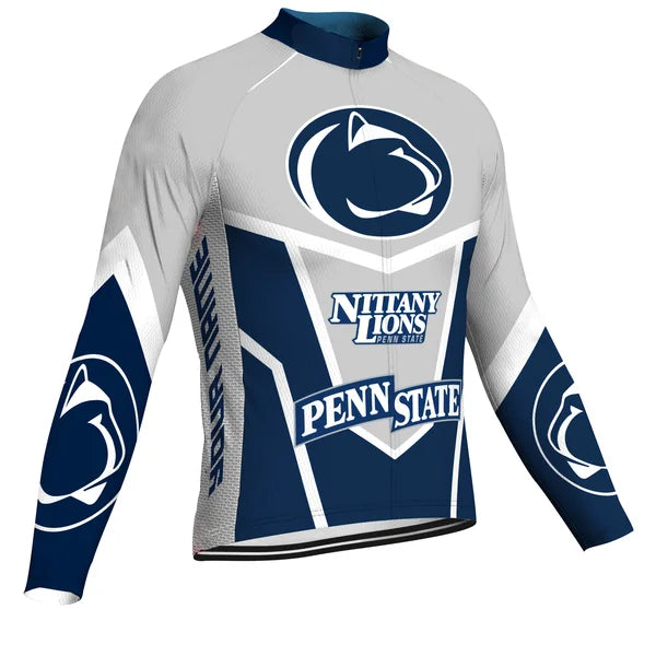 Customized PENN STATE Long Sleeve Cycling Jersey For Men