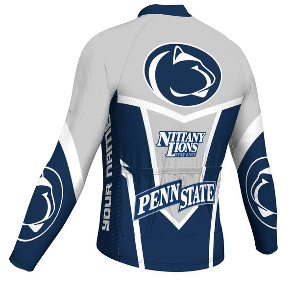 Customized PENN STATE Long Sleeve Cycling Jersey For Men