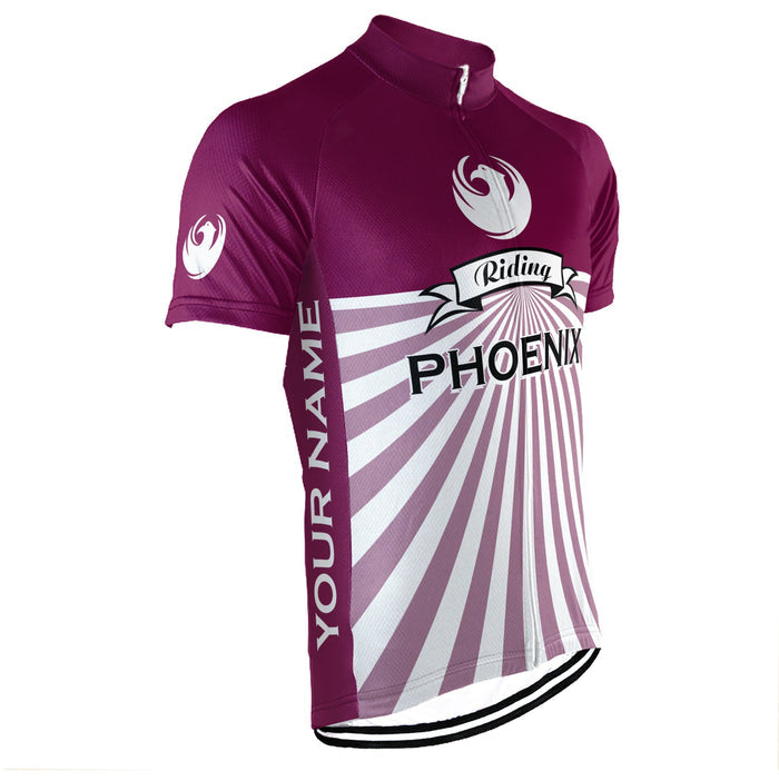 Customized Phoenix Winter Thermal Fleece Short Sleeve Cycling Jersey for Men