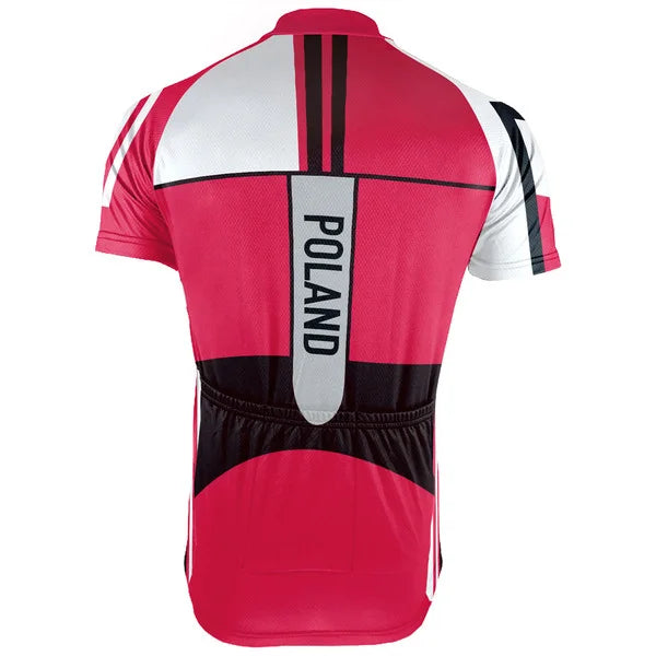 Customized Poland Short Sleeve Cycling Jersey for Men