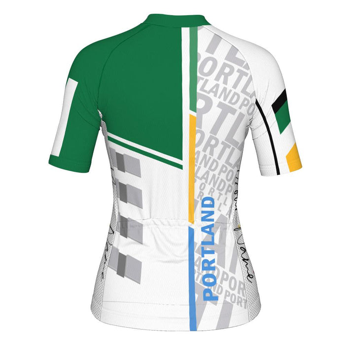 Customized Portland Short Sleeve Cycling Jersey For Women