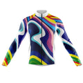 Customized Rainbow Sprinter Long Sleeve Cycling Jersey For Men