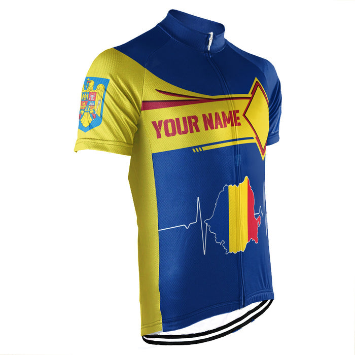 Customized Romania Short Sleeve Cycling Jersey for Men