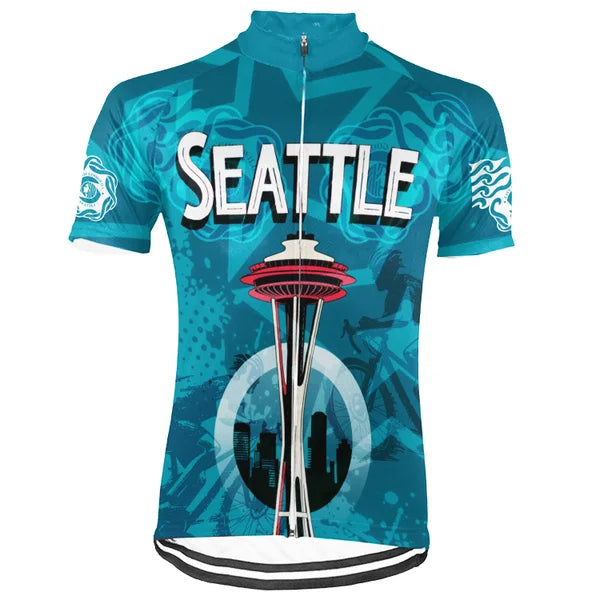 Customized Seattle Short Sleeve Cycling Jersey For Men and Women