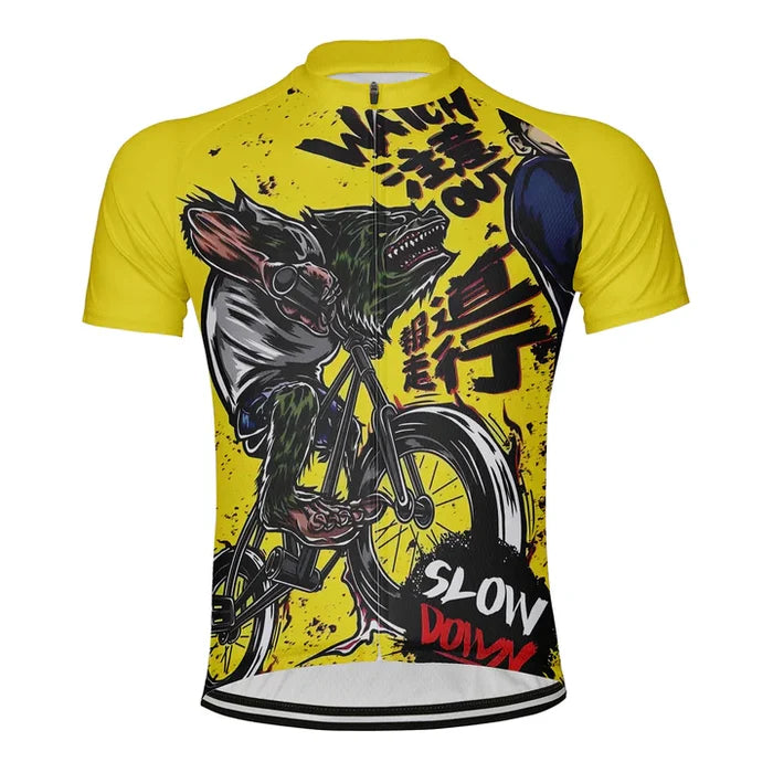 Customized Slow Down Cycling Jersey Short Sleeve