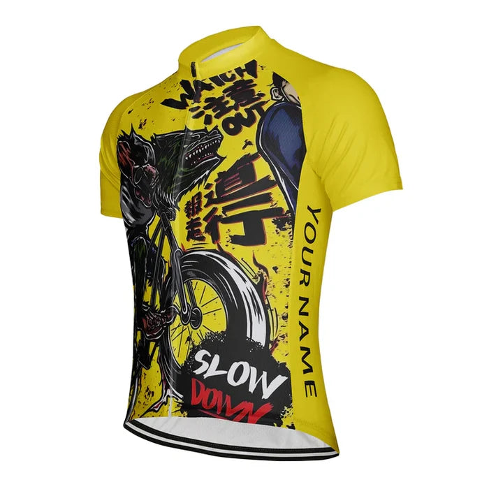 Customized Slow Down Cycling Jersey Short Sleeve