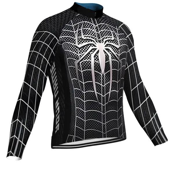 Customized Spider-Man Long Sleeve Cycling Jersey for Men