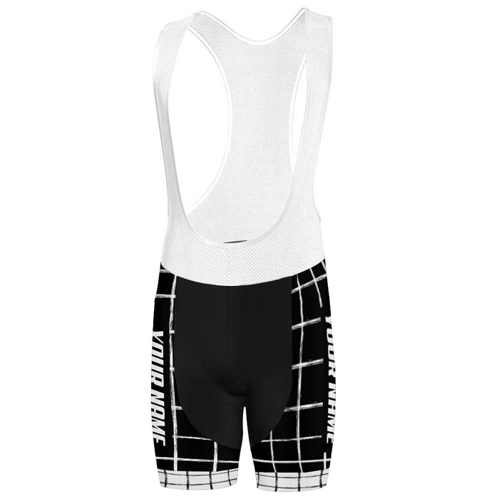 Customized Tartan Bib Cycling Bib Shorts for Men