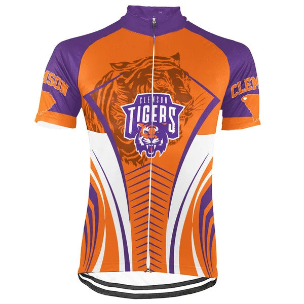 Customized Tigers Short Sleeve Cycling Jersey for Men