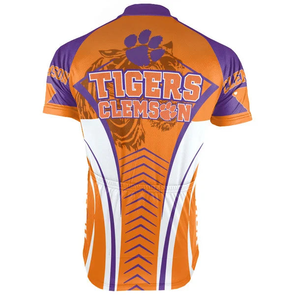 Customized Tigers Short Sleeve Cycling Jersey for Men