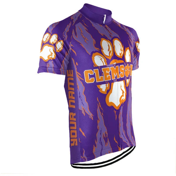 Customized Tigers Short Sleeve Cycling Jersey for Men