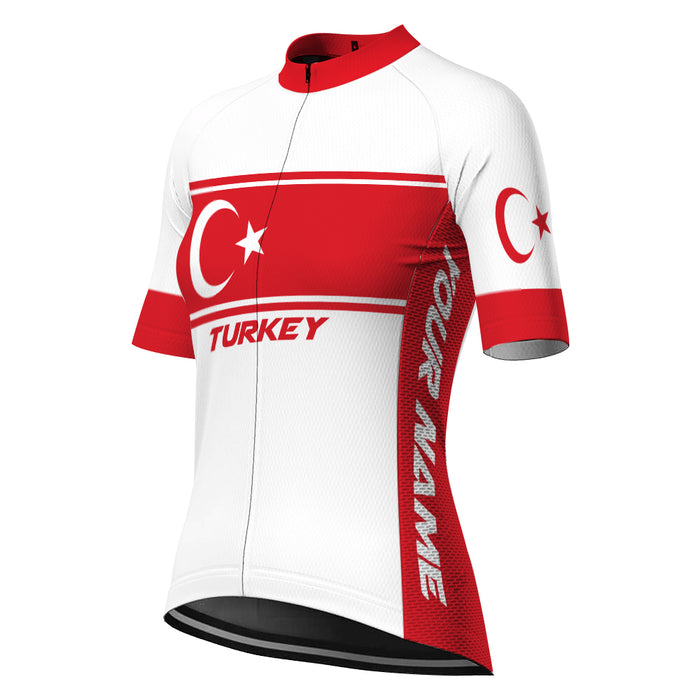 Customized Turkey Short Sleeve Cycling Jersey for Women
