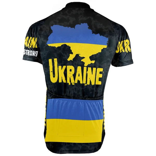 Customized Ukraine Short Sleeve Cycling Jersey for Men