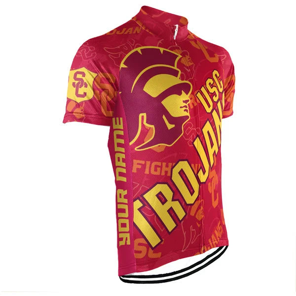 Customized USC Trojans Cycling Jersey For Men