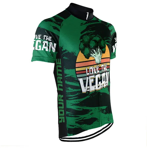 Customized Vegan Short Sleeve Cycling Jersey for Men