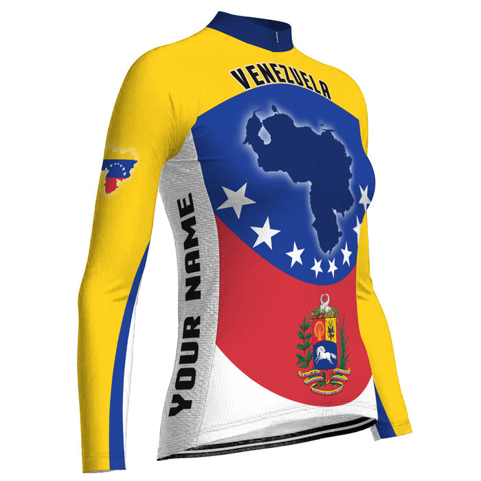 Customized Venezuela Long Sleeve Cycling Jersey for Women