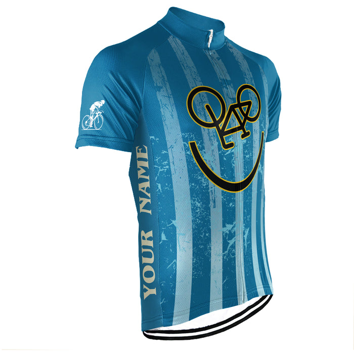 Customized Vertical Short Sleeve Cycling Jersey for Men