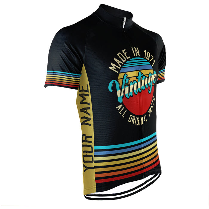 Customized Vintage Short Sleeve Cycling Jersey for Men