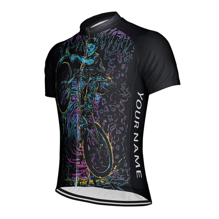 Customized Watch Out Slow Down Cycling Jersey Short Sleeve