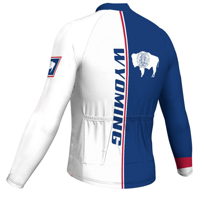 Customized Wyoming Long Sleeve Cycling Jersey for Men