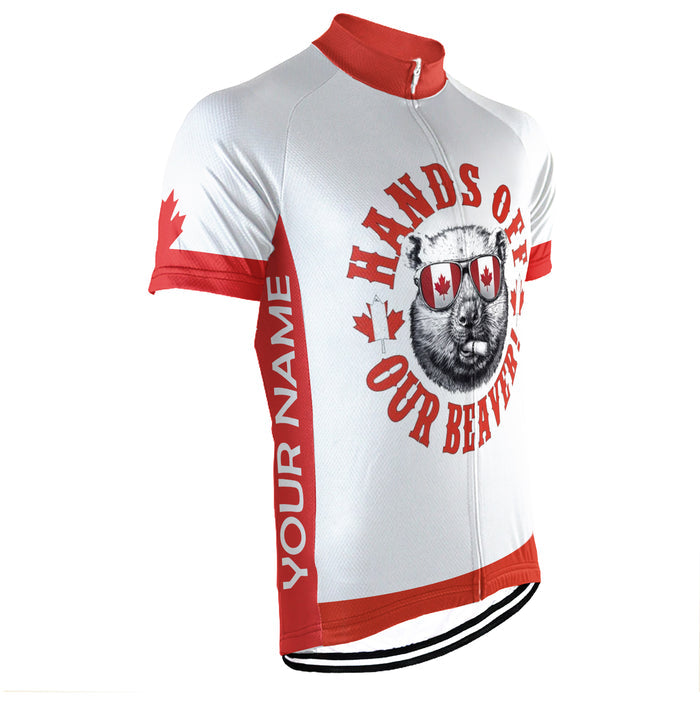 HANDS OFF! Canada Short Sleeve Cycling Jersey For Men And Women(CAD)