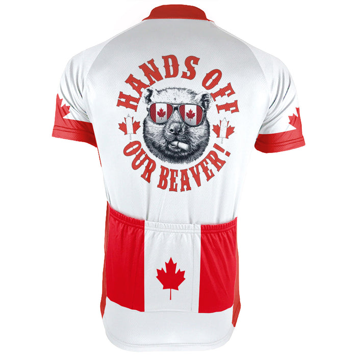 HANDS OFF! Canada Short Sleeve Cycling Jersey For Men And Women(CAD)