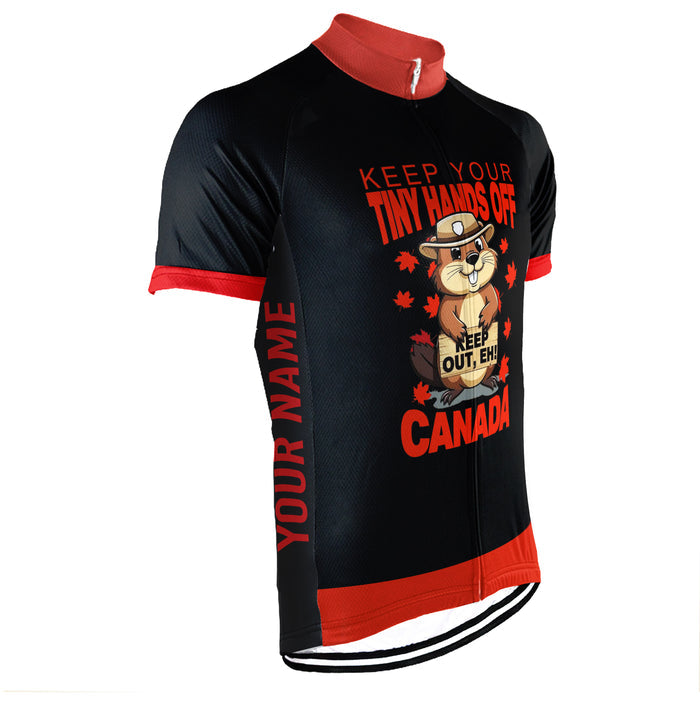 HANDS OFF! Canada Short Sleeve Cycling Jersey For Men And Women(CAD)