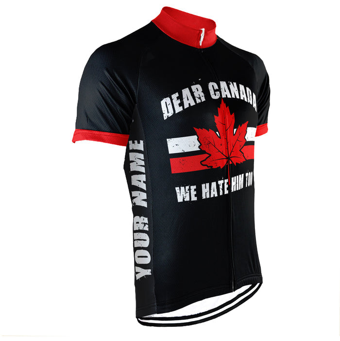 HANDS OFF! Canada Short Sleeve Cycling Jersey For Men And Women(CAD)